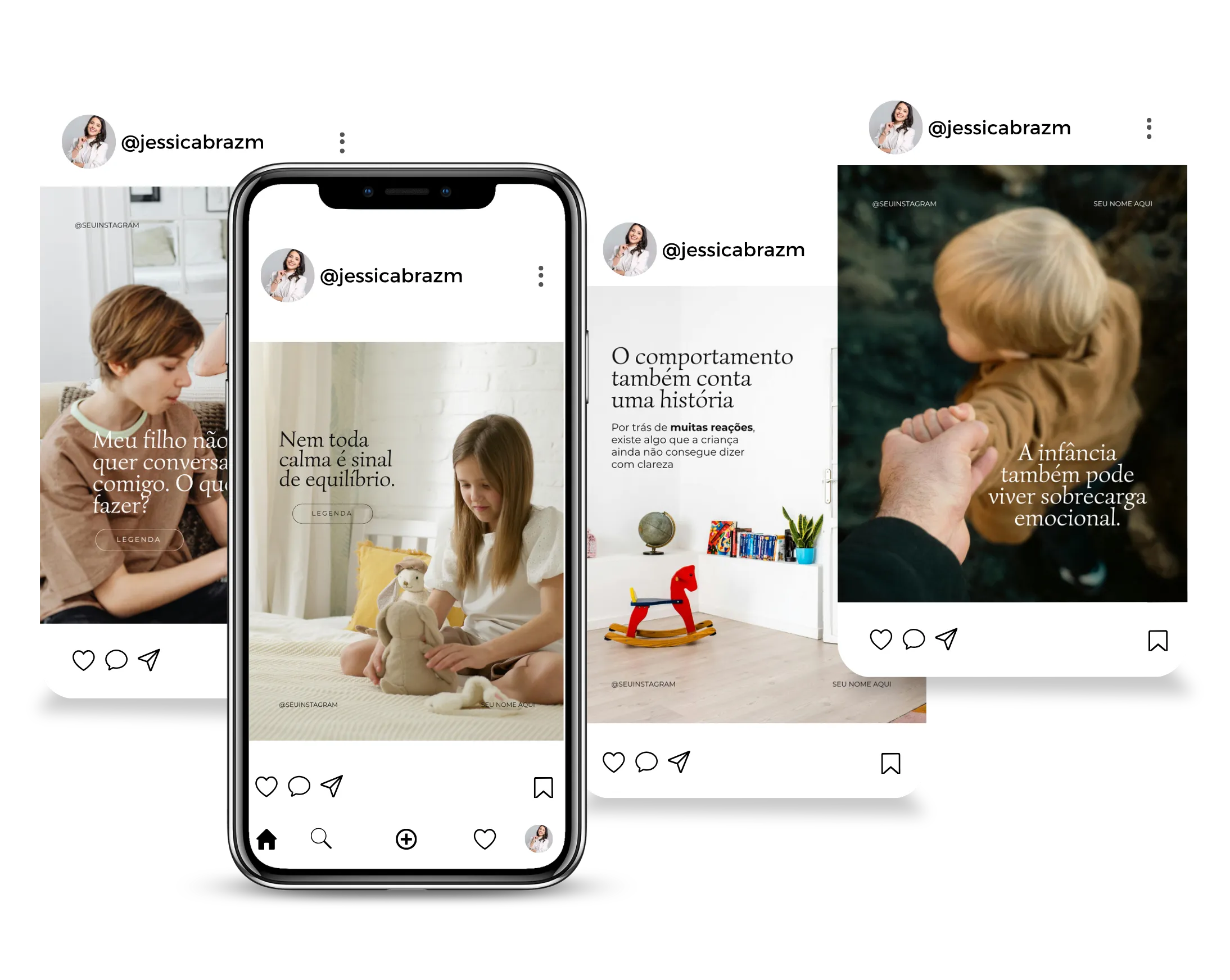 Kit de Posts para Psiquiatra Infantil e Adolescência